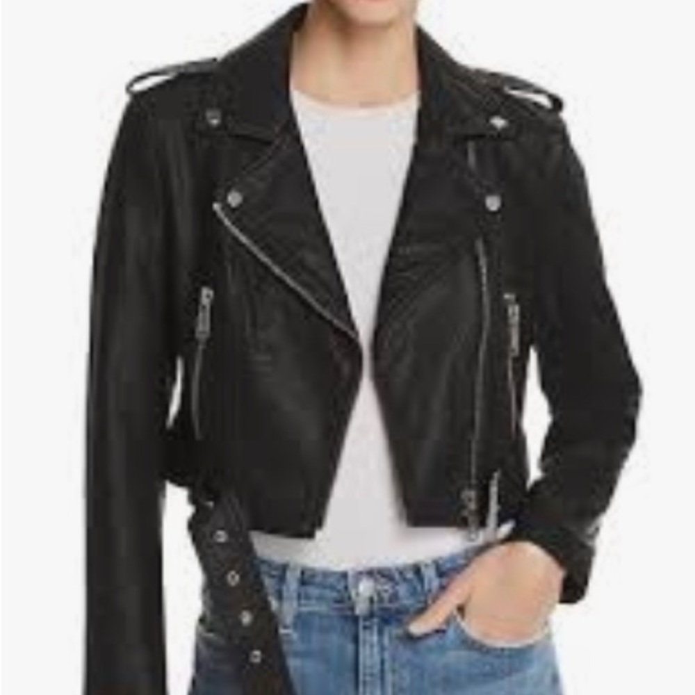 Pistola leather cropped jacket Bloomingdales small